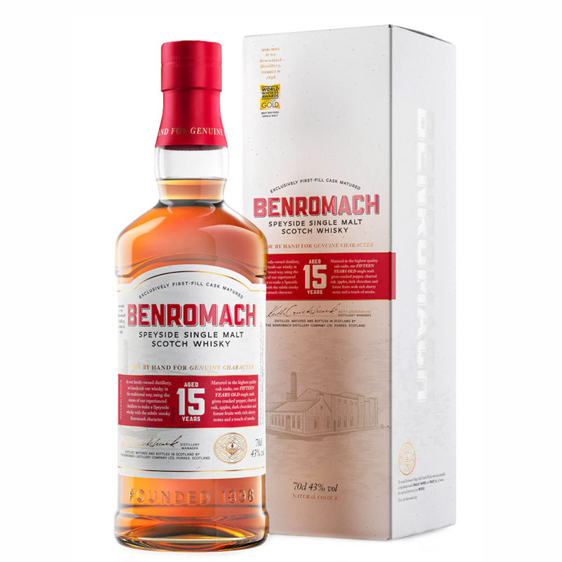 Benromach 15 Year Old Single Malt Scotch Whisky 43% 700ml